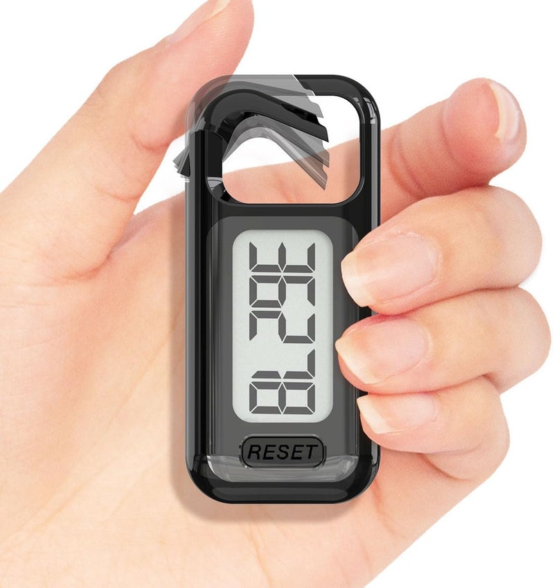 synwoo Simple 3D Step Counter, Walking Pedometer, Steps Tracker with Neck Lanyard/Carabiner for Men Women Teens Adults Seniors - Image 1
